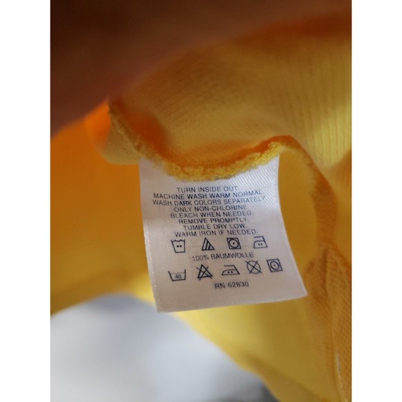 Lands End Womens Top Pullover vneck sz Med yellow 3/4 sleeve - Picture 3 of 6